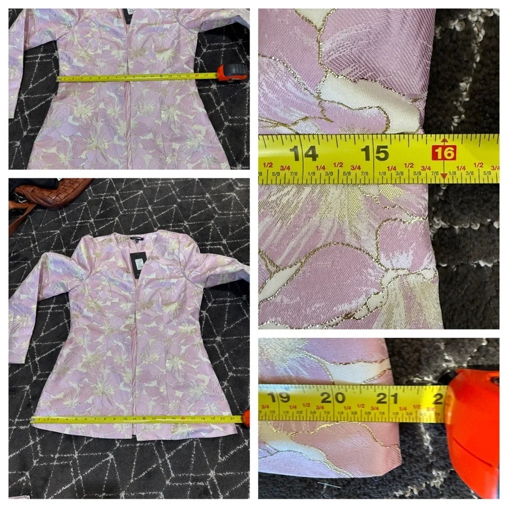 NWT! Fashion Nova Metallic Brocade Blazer/Shorts Suit